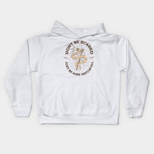 Don't be Scared (white) Kids Hoodie